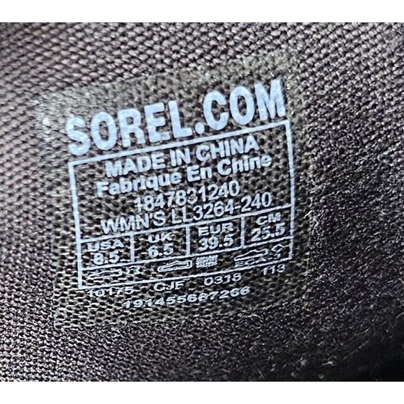 Sorel Lolla Ankle Boots Sage Leather Cut Out Sides Womens Size US‎ 8.5 - Picture 9 of 9